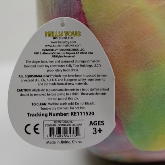 Squishmallows 8" Katya the Rainbow Tie Dyed Koala - Picture 9 of 11